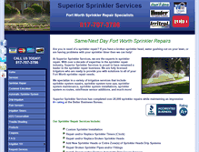 Tablet Screenshot of fortworth-sprinkler-repair.com